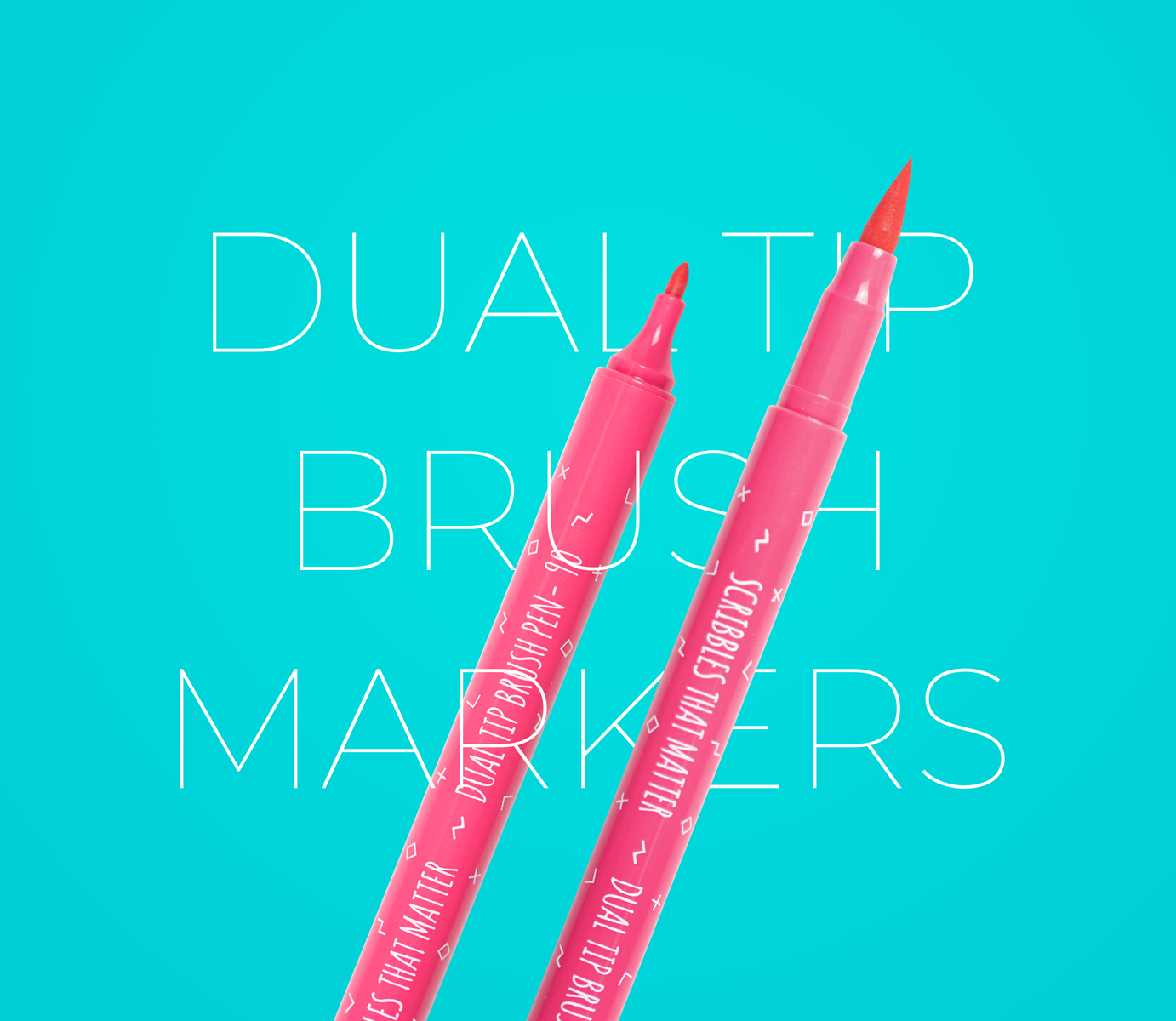 Dual Tip Brush Markers